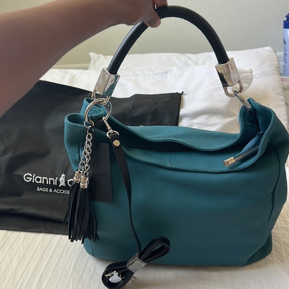 GIANNI CONTI X-LARGE LEATHER HANDBAG PURSE BRAND NEW - Picture 2 of 11